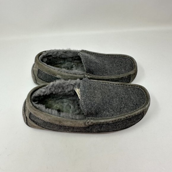Ugg Australia Men\'s Ascot Lined Slippers Moccasins Charcoal Gray 3233 main image 10
